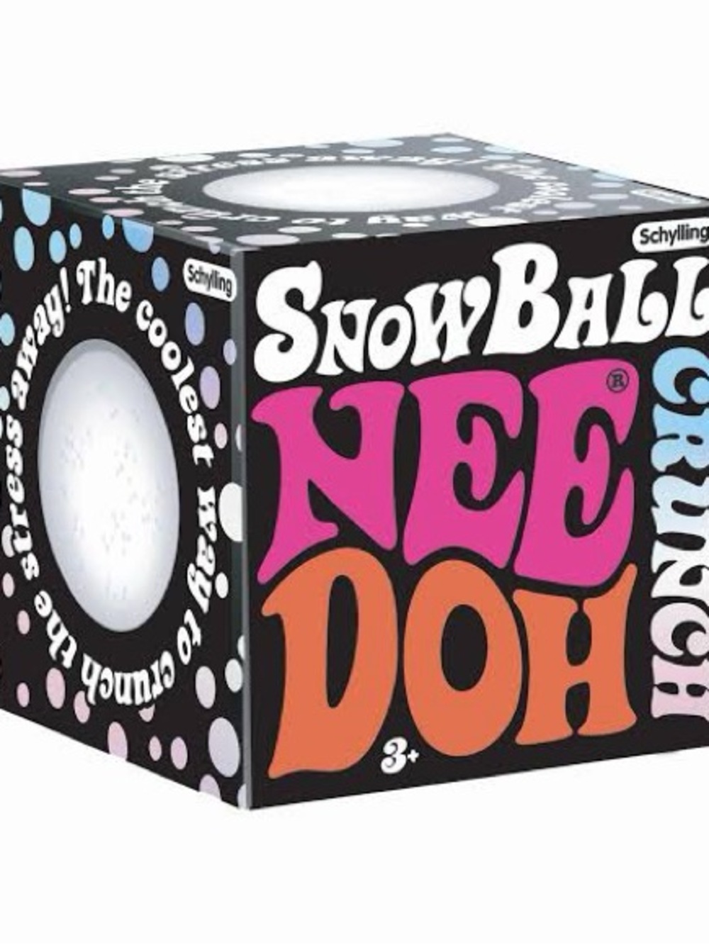 SnowBall NeeDoh Stress Ball - Pink & Orange Squeeze Toy by